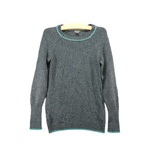 Eddie Bauer Women's Pullover Marled Knit Sweater Multi XS Raglan Sleeve Cotton